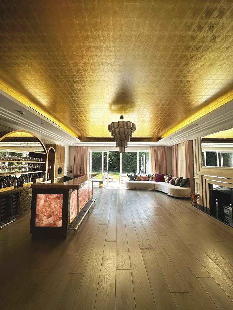 Faux Gold Gilded Ceiling